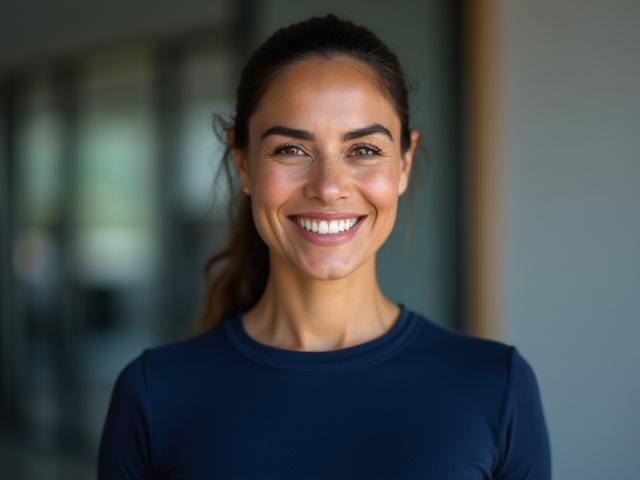 Retrato profesional de la Coach Elena Rivera, CSCS.